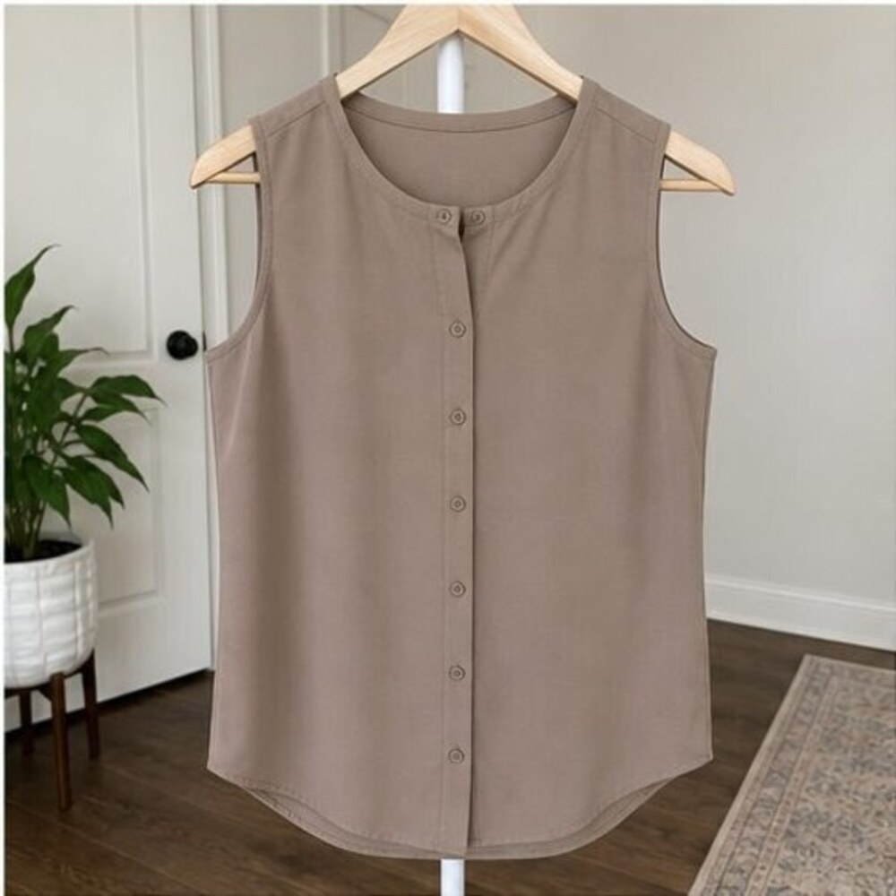 Taupe Puff Sleeve Top